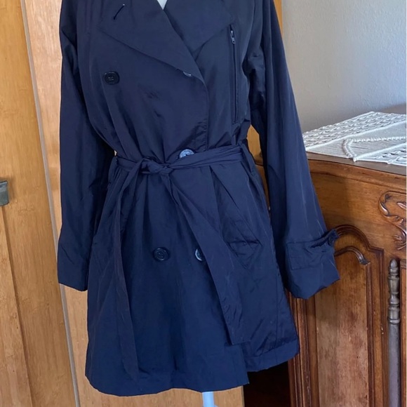 SANYO New York Blue Navy Trenchcoat - Picture 2 of 13